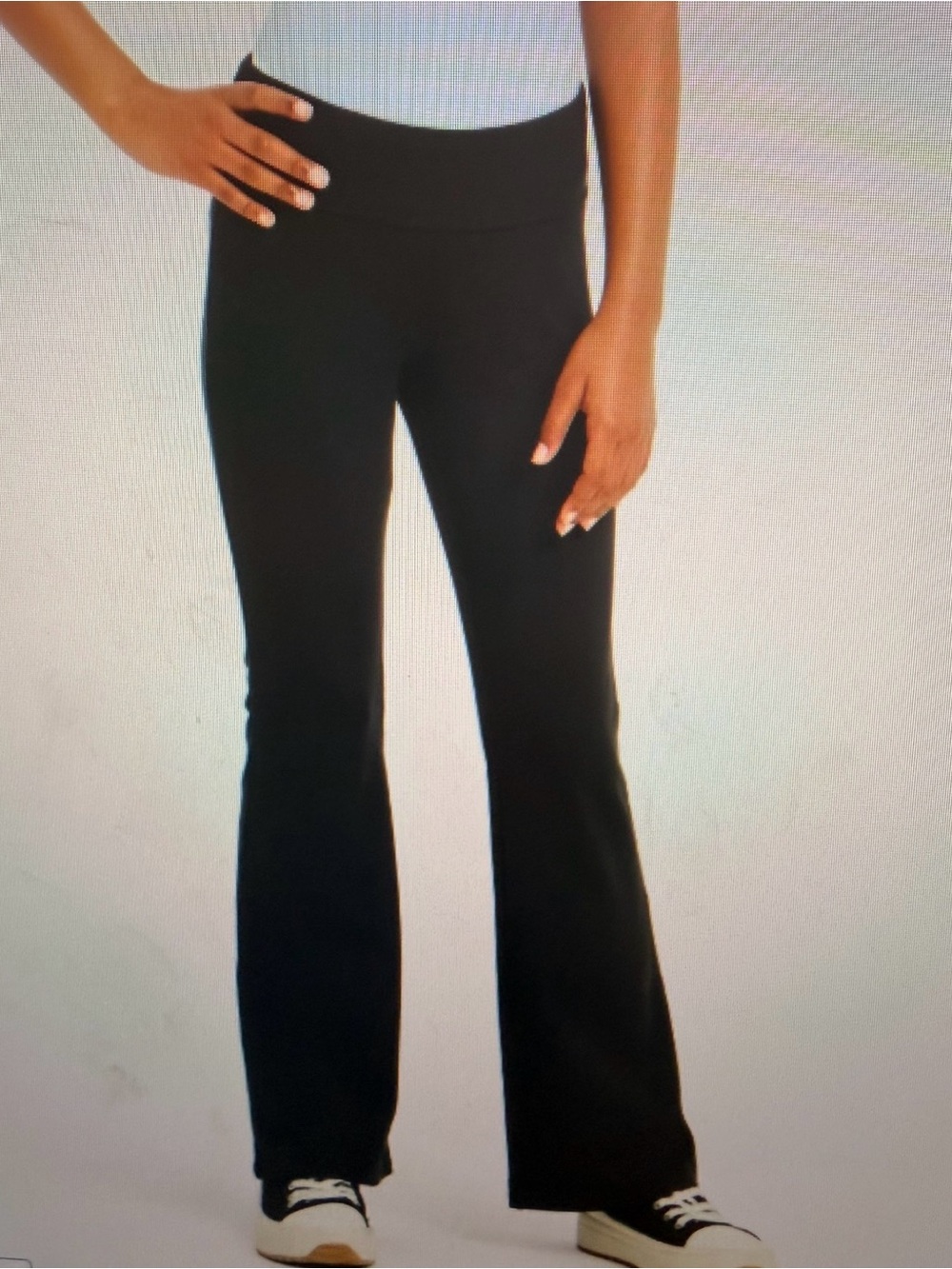 Kids-Black Flared Yoga Pants